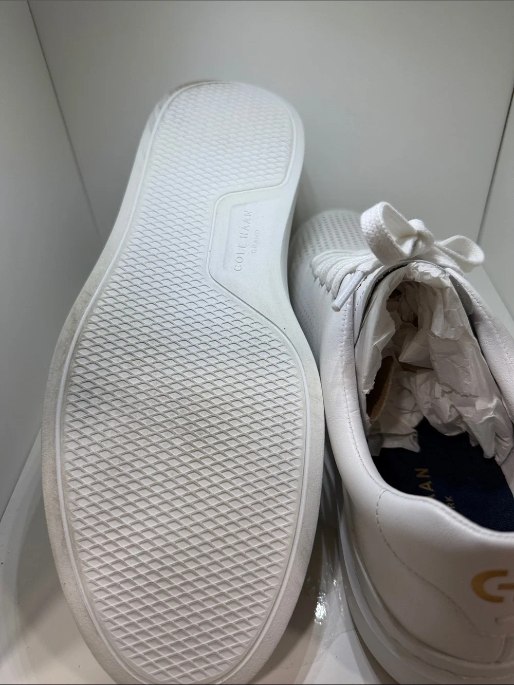 Cole Haan White Perforated Men’s Sneakers